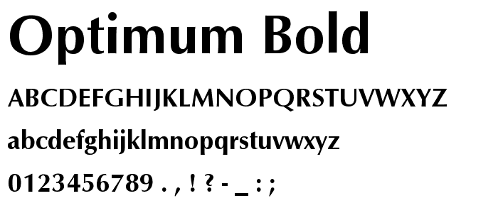 Optimum Bold font